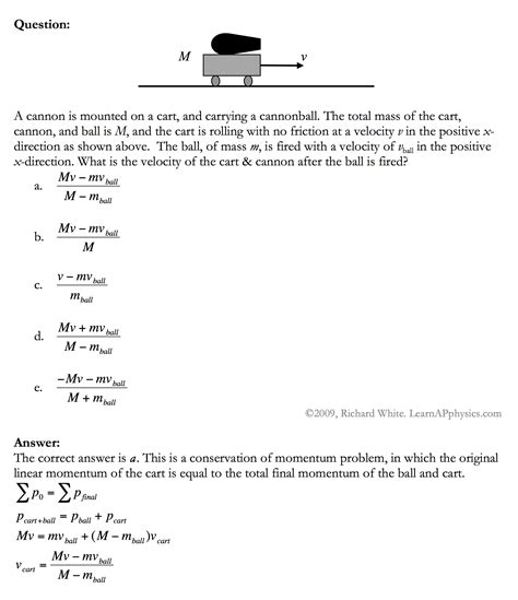 Linear Momentum and Collisions Free tutorials on linear momentum with questions and problems with detailed solutions and examples. . Conservation of linear momentum problems with solution pdf